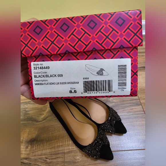 🎉HOST PICK🎉 Tory Burch Vanessa Flat Soho Luxe Suede Grosgrain Flats - Picture 10 of 10